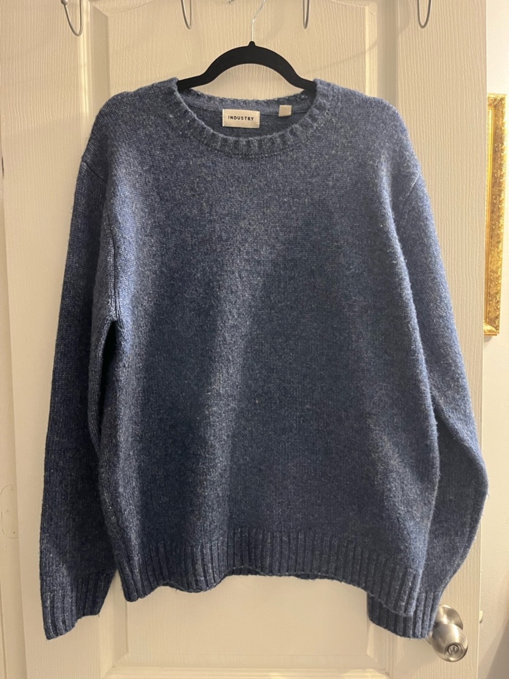 Industry Soft Knit Men's Crewneck Sweater in Blue